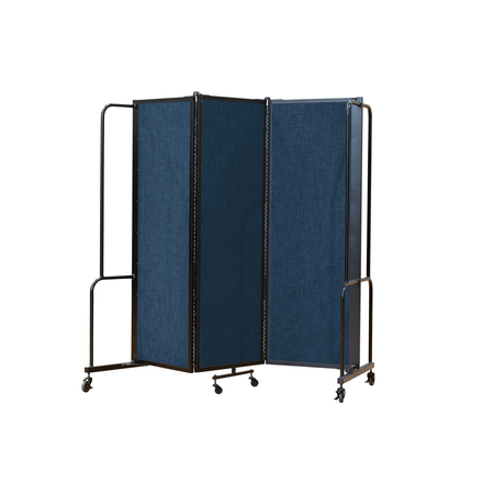 National Public Seating NPS Room Divider, 6' Height, 3 Sections, Blue RDB6-3PT04